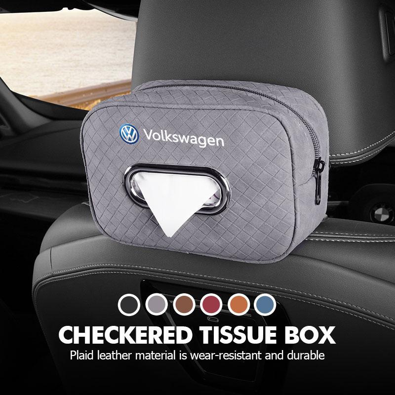 BIG1 Car Paper Towel Bag Back Rest Hanging Tissue Box With Fix Strap For Volkswagen VW Golf 4 5 6 7 Polo Jetta Sagitar Magotan Passat