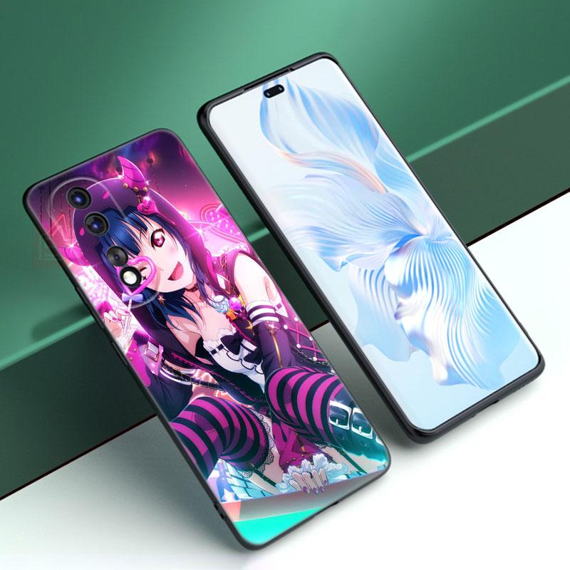 Game Project Sekai Black Phone Case For Huawei Honor 70 90 Lite X40 GT X50 I X5 Plus X6A X6S X7A X8A X8B X6 X7 X8 X9 4G X9A X9B