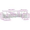 Outdoor Sofa Set 8 pcs Natural and Cream Solid Acacia Wood