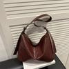Oily Leather Versatile Messenger Bag Large Capacity Casual Tote Bag Women's New Commuter Retro Fashion Shoulder Bag