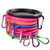 Pet Dog Folding Bowl Silicone Dog Food Water Basin Outdoor Travel Portable Folding Pet Supplies Hooks Pet Bowl Feeder Tableware