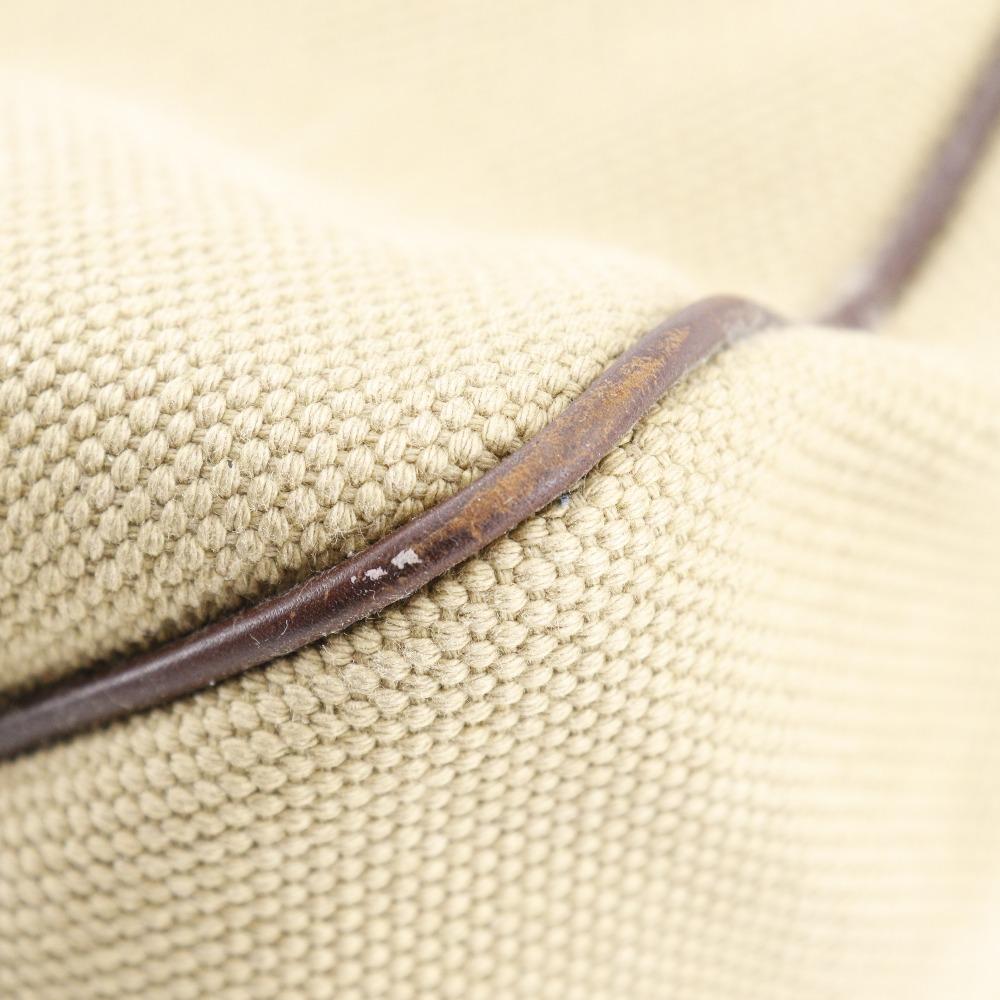 Gucci Сумка с деревянной ручкой 106493 бежевый холст Женская Б/У