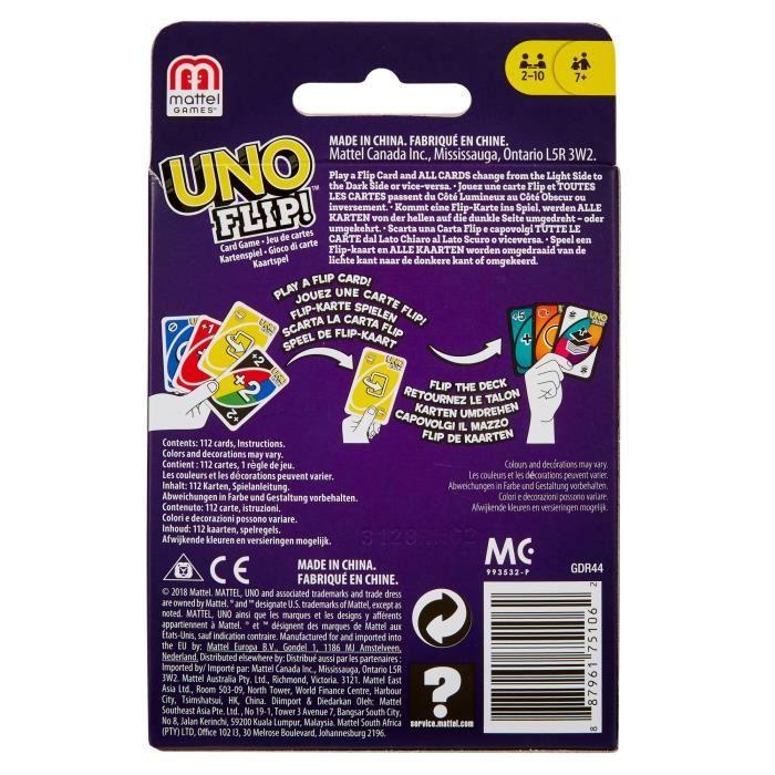 Mattel Games — Uno Flip Side — Семейная карточная игра — от 7 лет и старше, GDR44