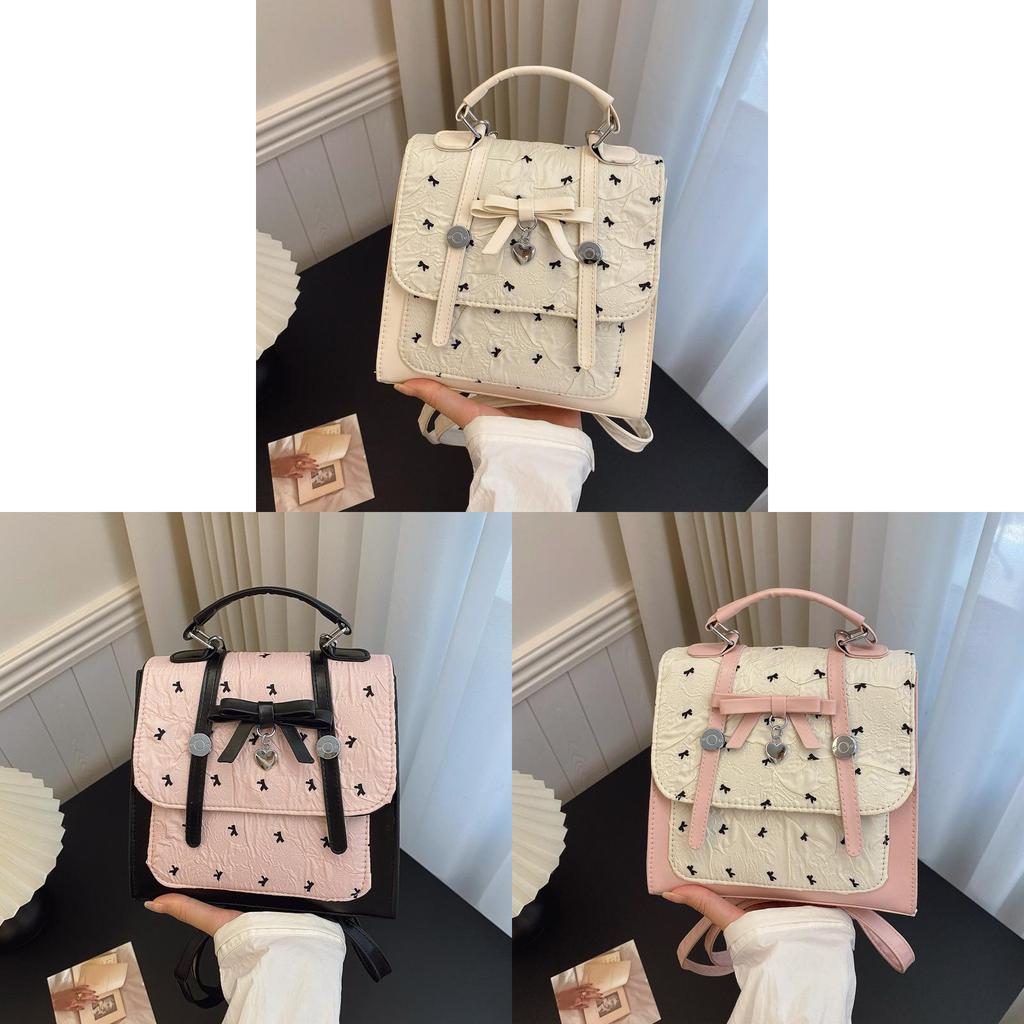 Pu Material Casual Backpack With Inner Phone Pocket For Daily Use