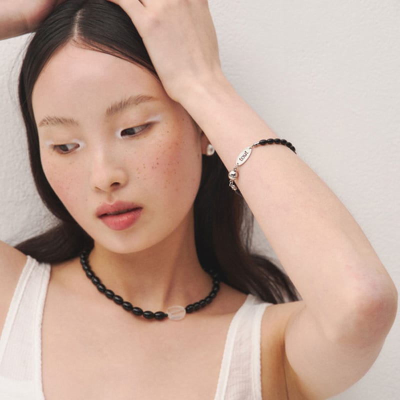 tout mini black bean bracelet
