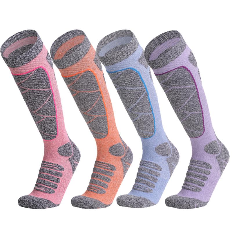 Women Outdoor Sports Ski Socks Cold Weather Socks for Snowboarding, Snow, Winter, Thermal Knee-high Warm Socks, Hunting