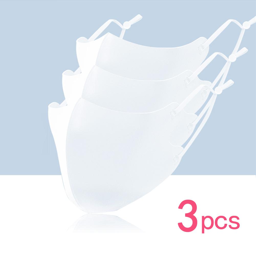 3 PCS Ice Silk Masks Washable Anti Dust Filter Mouth Face Mask for Adults