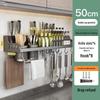 Punch-Free Wall-Mounted Kitchen Rack: Multifunctional Chopsticks, Knife Holder & Seasoning Storage