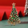 Christma’s Rhinestone Christmas Tree Brooches for Women Unisex Enamel Botanical Pins Event Party Decoration Clothes Accessories