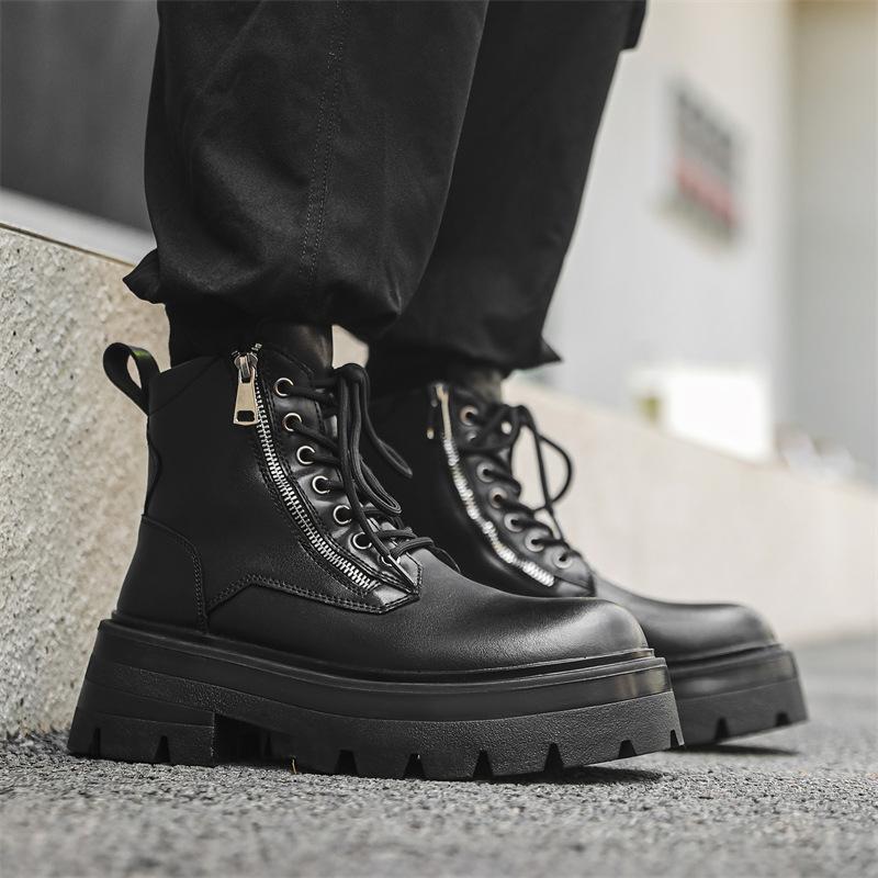 Мужские ботинки Martin, новый универсальный модный тренд, осень-зима, утолщенная подошва, высокие рабочие ботинки, мужские 70022-J