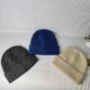 Selected high-quality wool blended hat couple versatile solid color simple knitted cashmere wool hat winter show small face