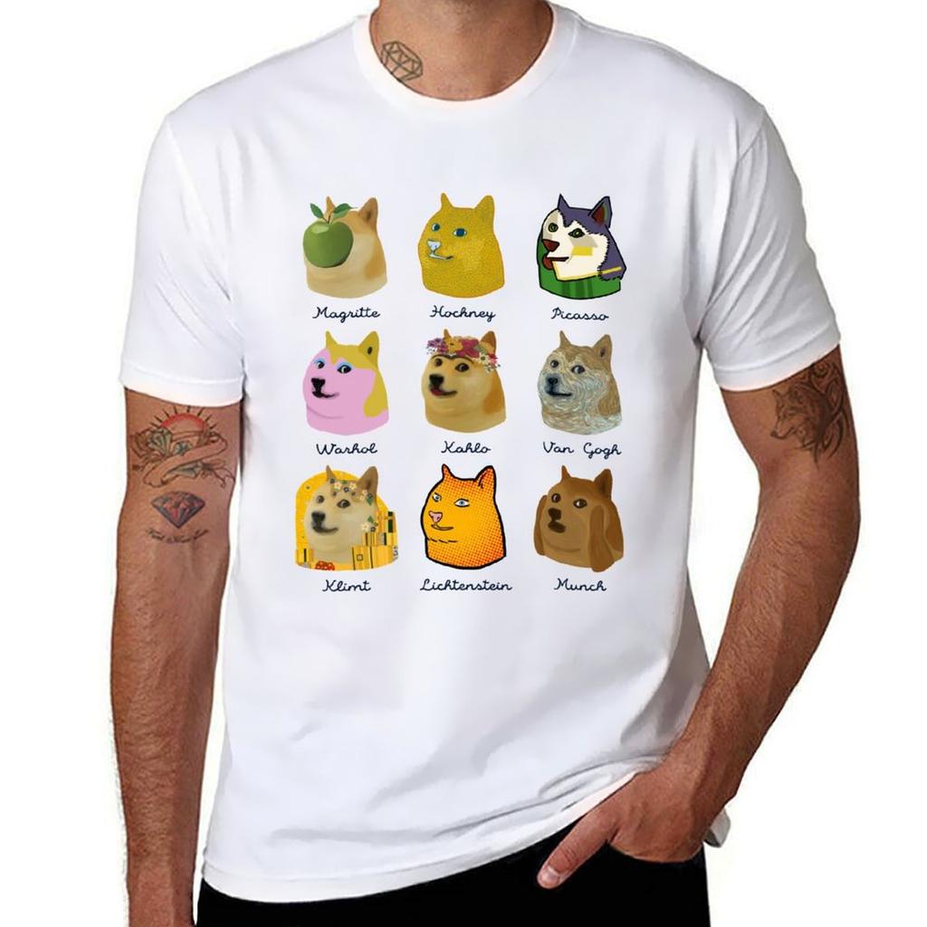 Краткая история Doge Artists Футболка Свободный крой Повседневный топ с коротким рукавом