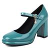 Модные элегантные туфли на высоком каблуке женские туфли Мэри Джейн большого размера 45 зеленые синие женские туфли на каблуке для вечеринки, свадьбы, офиса, платья, туфли-лодочки