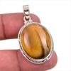 Подарочный кулон из стерлингового серебра 925 пробы с натуральным тигровым глазом, размер 1,75 дюйма, n9R76