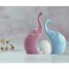 Beautiful Ceramic Elephant Family for Home Decor (Pack of 1,Multi-Coloured)