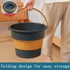 Easy Hold Foldable Bucket Basin 51017L Silicone Bucket Camping Laundry Basket Car Top Wash Fishing Bathroom Tool Home Supplies