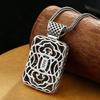 Retro High-end Ten Thousand Buddhas Chaozong Turquoise Rotatable Dzi Bead Pendant Taotie National Trend