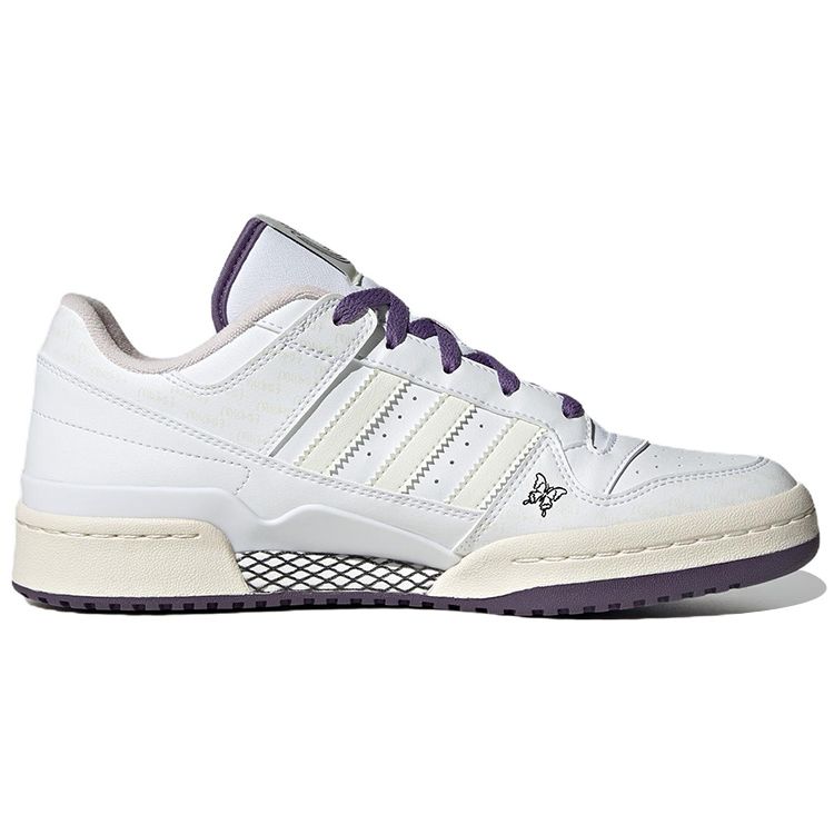 adidas Originals Forum Low CL Кожаные Удобные Низкие Кроссовки Унисекс Кроссовки Белый Фиолетовый IE2121