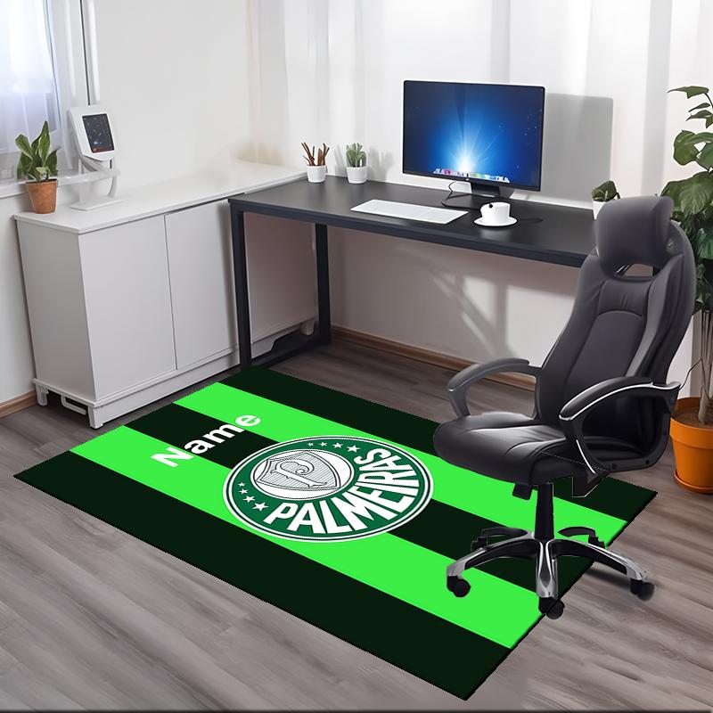Custom Name Palmeiras Printed Carpet, for Office Chair Living Room Bedroom Kitchen Room Decor Gifts.