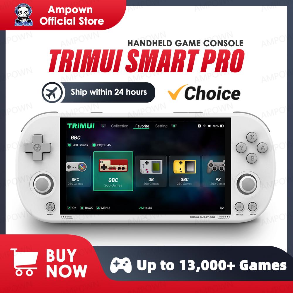 Портативная игровая консоль Trimui Smart Pro, 4,96-дюймовый IPS-экран, система Linux, джойстик, RGB-подсветка, Smartpro, ретро-плеер для видеоигр, подарок