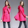 Woman Spring Padded Hooded Long Jacket White Duck Down Female Overcoat Ultra Light Slim Solid Jackets Coat Portable Parkas