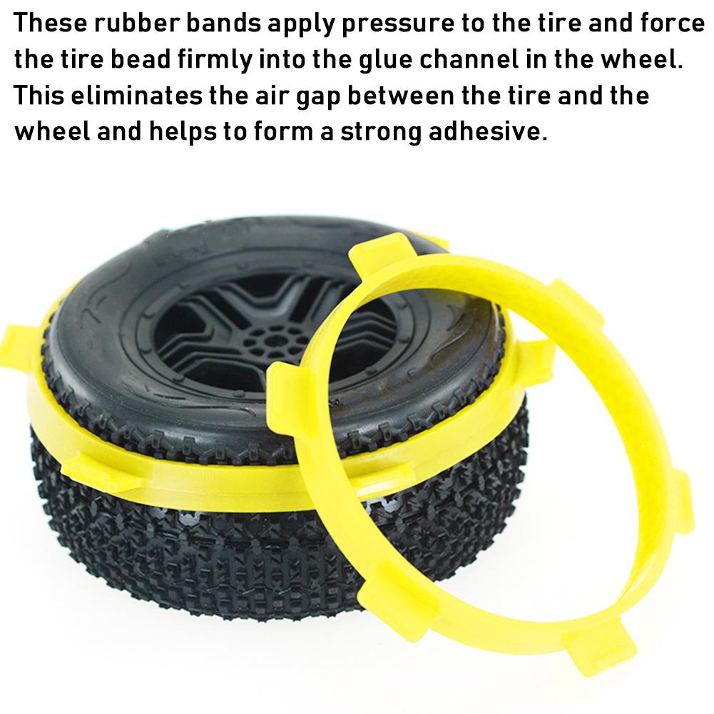 Tire Mounting Rubber Band Tool Accessories for RC 1/8 Off  Road Vehicles 1/10 Short   Trucks(Yellow )