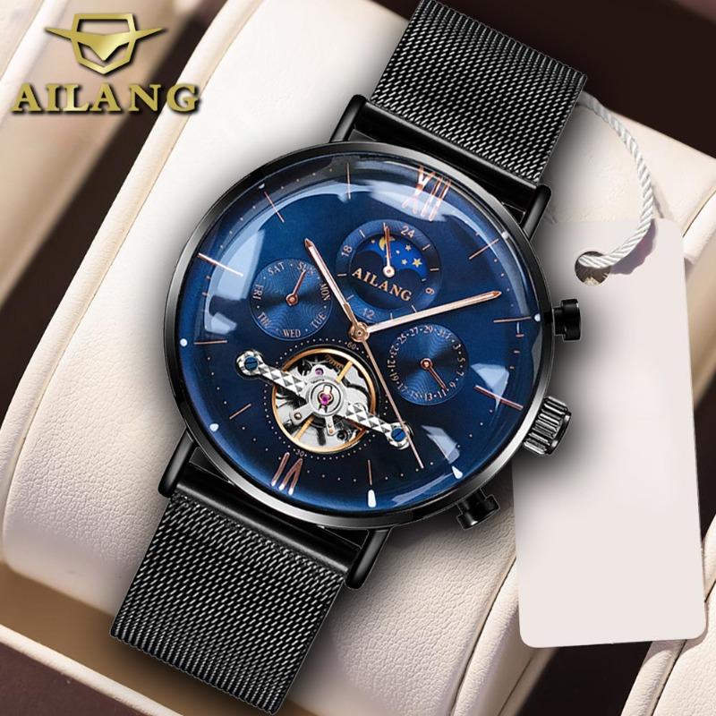 AILANG Watch Fashion Fully Automatic Mechanical Watch Male Watch Hollow Men's Watch Source
