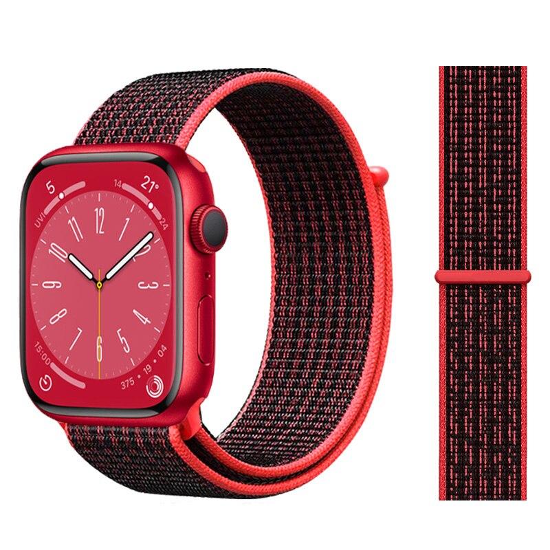 Нейлоновый ремешок-петля для Apple Watch Band 49 мм, 44 мм, 45 мм, 41 мм, 40 мм, 42 мм, 38 мм, браслет Correa iwatch series 3, 4, 5, 6 Se 7, 8, ультра, 49 мм, ремешок