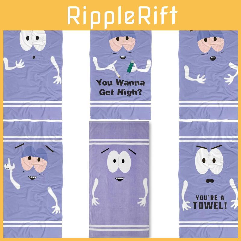 Мультяшное банное полотенце South Park с выразительным рисунком, супервпитывающее, быстросохнущее, для детей, для пляжа