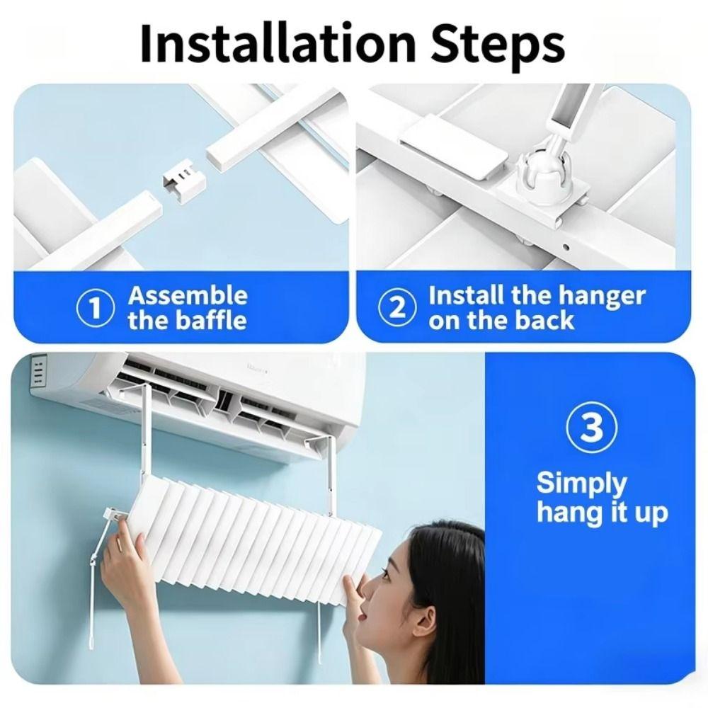 Wall-Mounted Air Conditioner Windshield Universal Air Conditioner Outlet Baffle for Home/Office