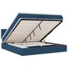 Ottoman Bed with Mattress Blue 160x200 cm Fabric