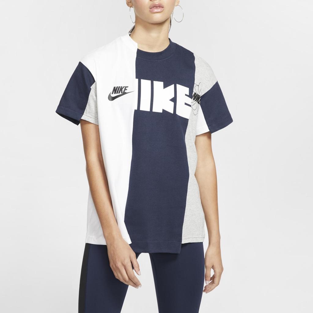 Nike Женская футболка Canyon Gold/Obsidian X Sacai Hybrid, серая CD6311-711