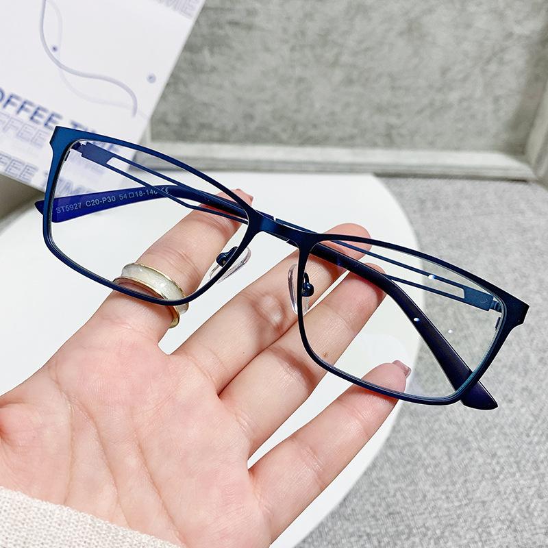 New Men Optical Short Sight Presbyopic Glasses Frame Male Square Eyewear Ultralight Metal Prescription Anti Blue Ray Eyeglasses