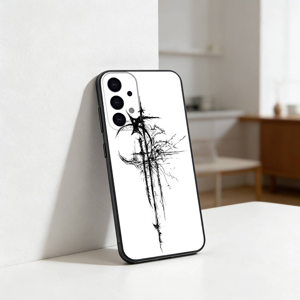 Чехол для телефона C-Cool Dark Gothic Cross Mark для Samsung S25, S24, S21, S22, S23, S30, Ultra, S20, Plus, Fe, Lite Черный корпус