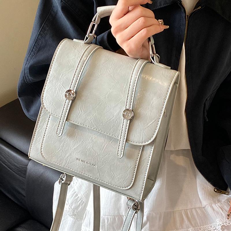 Fashion Simple Temperament Backpack Bag Women's 2025 New Korean Version Niche Design Travel Backpack College Style School Bag