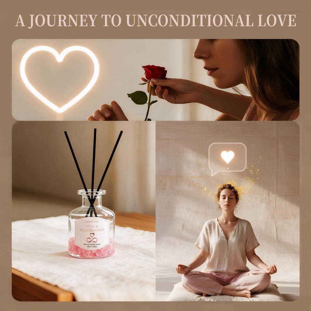 Flameless Reed Diffuser Set - Bottle With Essential Oil & Rattan Reeds | Car Air Freshener ,winter Christmas Gift,gift for Woman