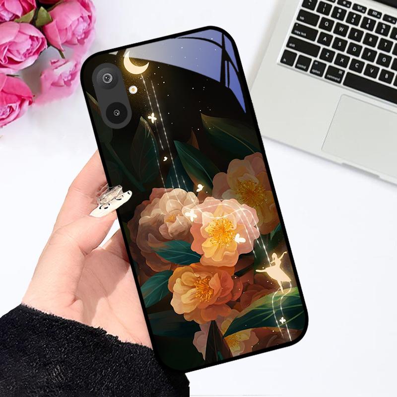 Роскошный чехол из закаленного стекла для Samsung A06 A16, жесткий чехол-крышка из ПК-стекла для Samsung Galaxy M06 F06 M16 F16, противоударные чехлы