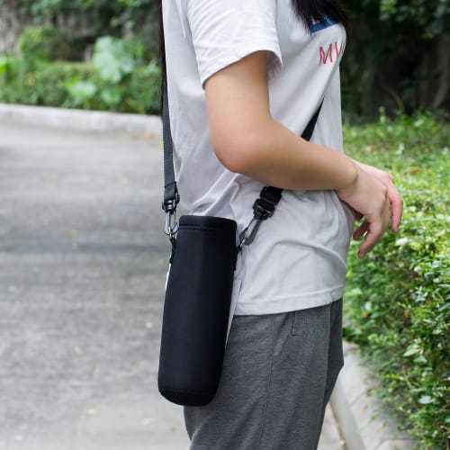 AUPET Portable Water Bottle Cover with Adjustable Shoulder Strap, Fits Bottles up to 2.75 inches in Diameter (500ML, PBC-13)