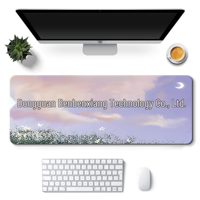 Очень большой коврик для стола с милым дизайном для девочки - Нескользящий коврик для мыши в стиле пейзажа