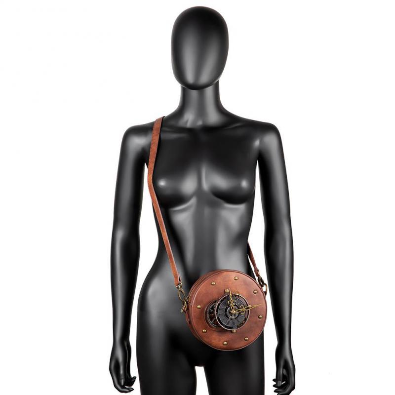Johnature Круглые женские сумки на ремне в стиле ретро в стиле стимпанк, высококачественная универсальная женская сумка из искусственной кожи