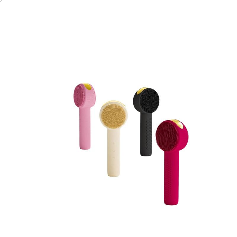 Household electric silicone facial cleansing brush for face, hot compress to clean pores, universal facial cleansing instrument