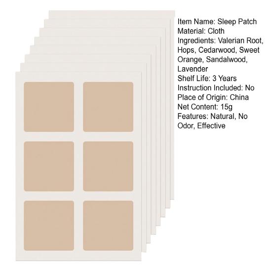 48Pcs Sleep Patches Quick Acting Ingredients Easy To Apply Comfortable Non-Irritation Natural Deep Sleep Patches