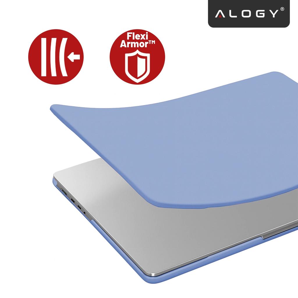 Etui Do Apple Macbook Pro 14 2021-2024 (M1/M2/M3/M4) - Elastyczna, Matowa Obudowa Ochronna, Lekka I Odporna - Alogy Airguard™ Lawendowy