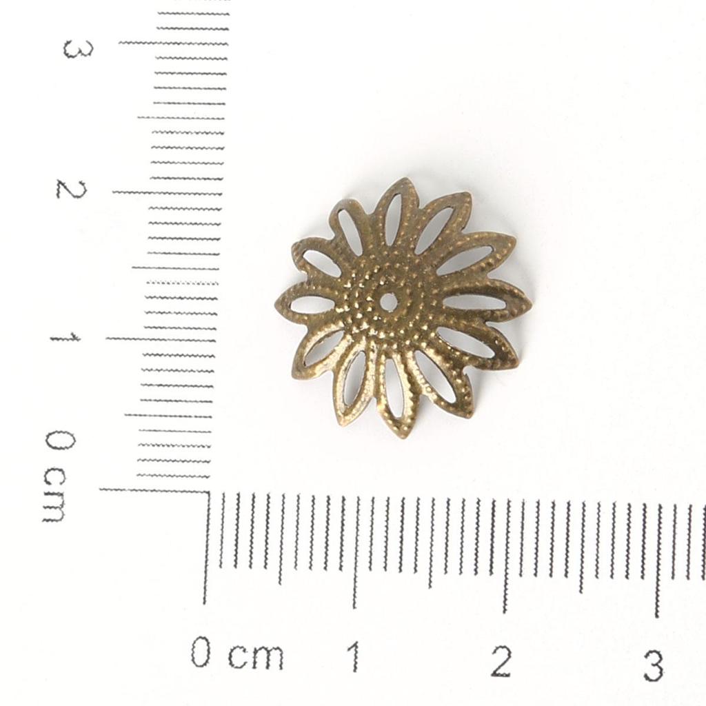 Mix Color Metal Flower Petal End Spacer Hallow Beads Caps Charms Bead Cups For Jewelry Necklace Making Supplie