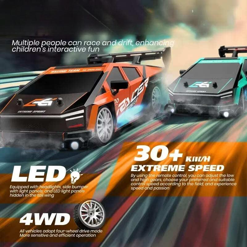 Новая гоночная машина AE86 RC Drift Racing 1/24 4WD 30 км/ч с высокой скоростью и подсветкой 2.4G радиоуправляемая модель автомобиля для гонок, игрушек для мальчиков в подарок