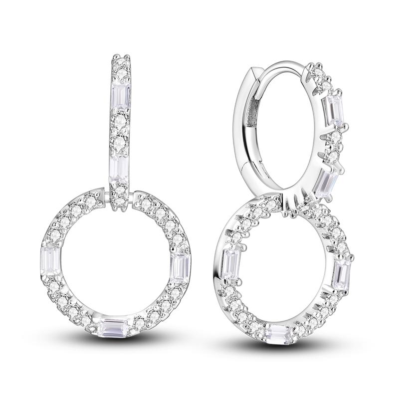 Серьги из стерлингового серебра 925 пробы, роскошные серьги-сердечки, звездочки, луна цвета розового золота для женщин, свадебной вечеринки, модные украшения Joyas