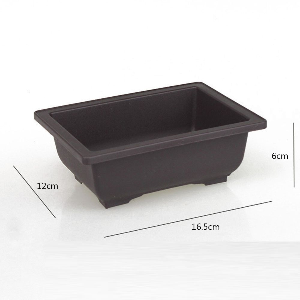 Rectangle Nursery Square Planter Plant Bowl Flower Pot Bonsai Succulent Basin