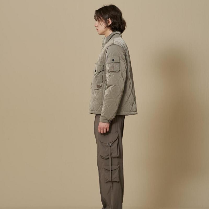 Primaloft Convertible Wave Quilting Jumper  Gray 