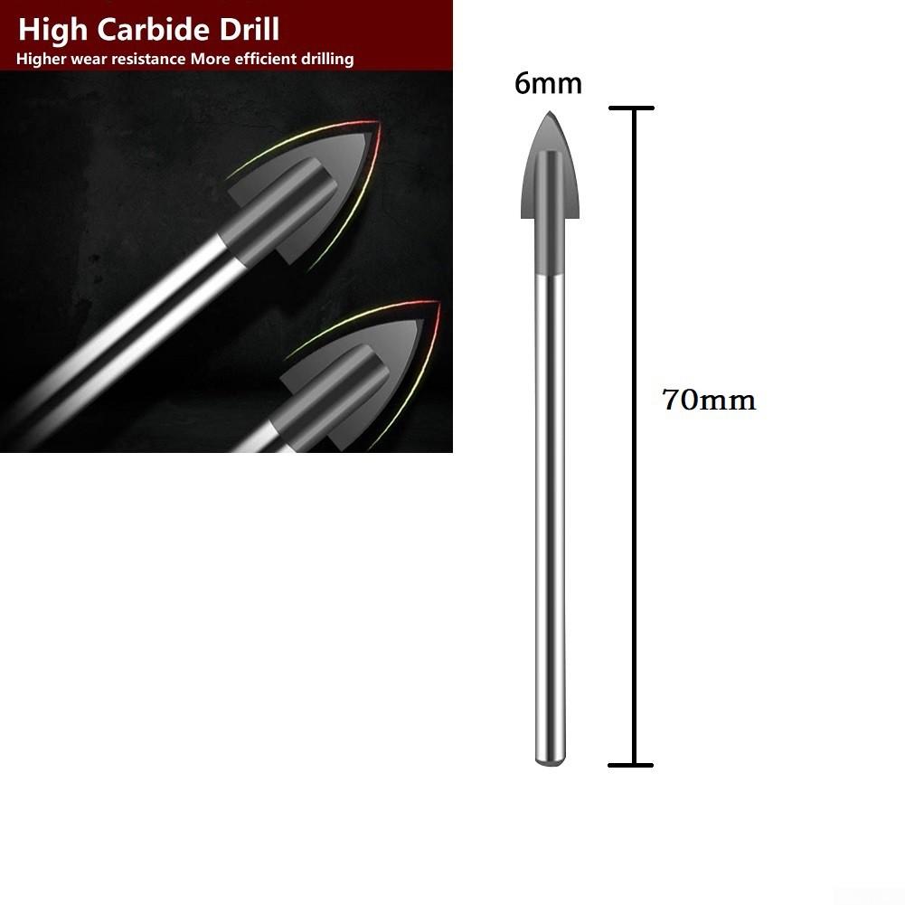 10 шт., сверло 6 мм, аксессуары для электроинструментов, карбид вольфрама