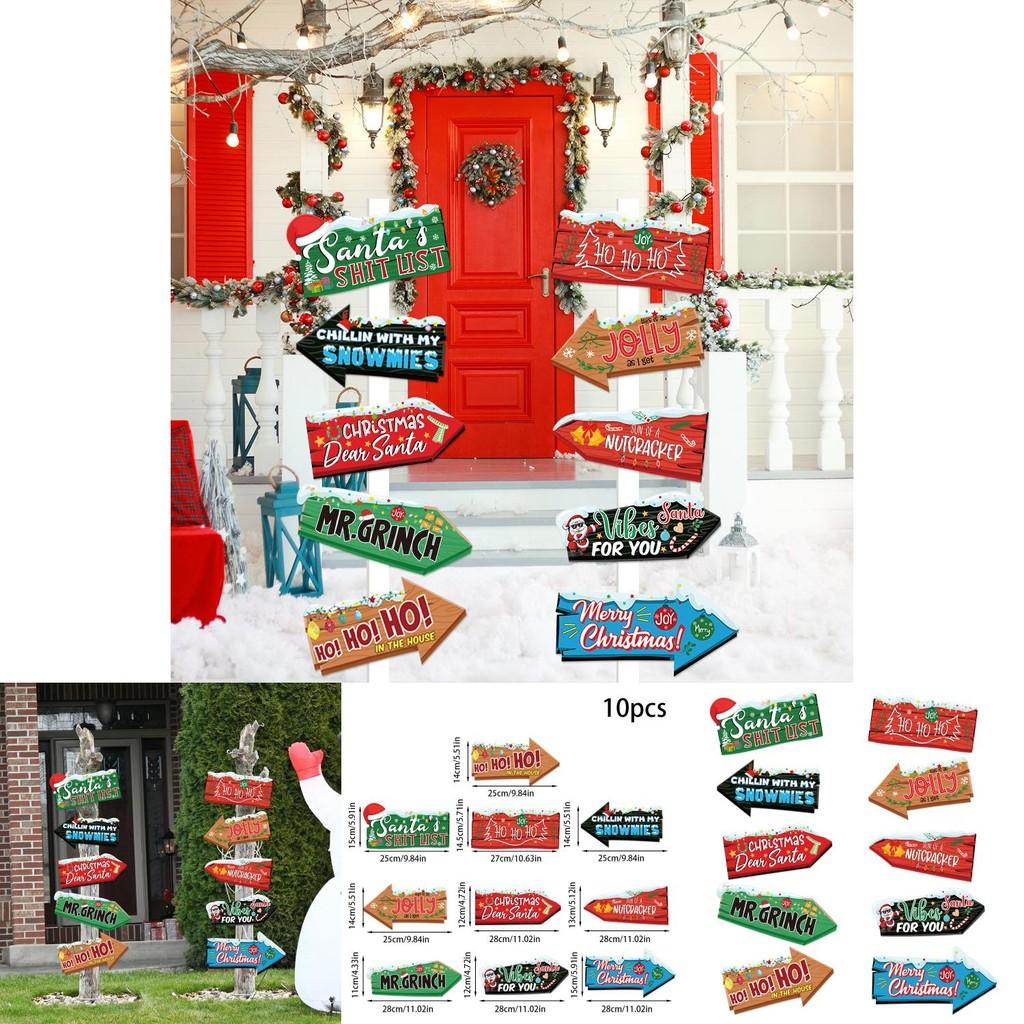 Рождественские уличные знаки с цветными бумажными указателями-стрелками для планирования праздничных мероприятий